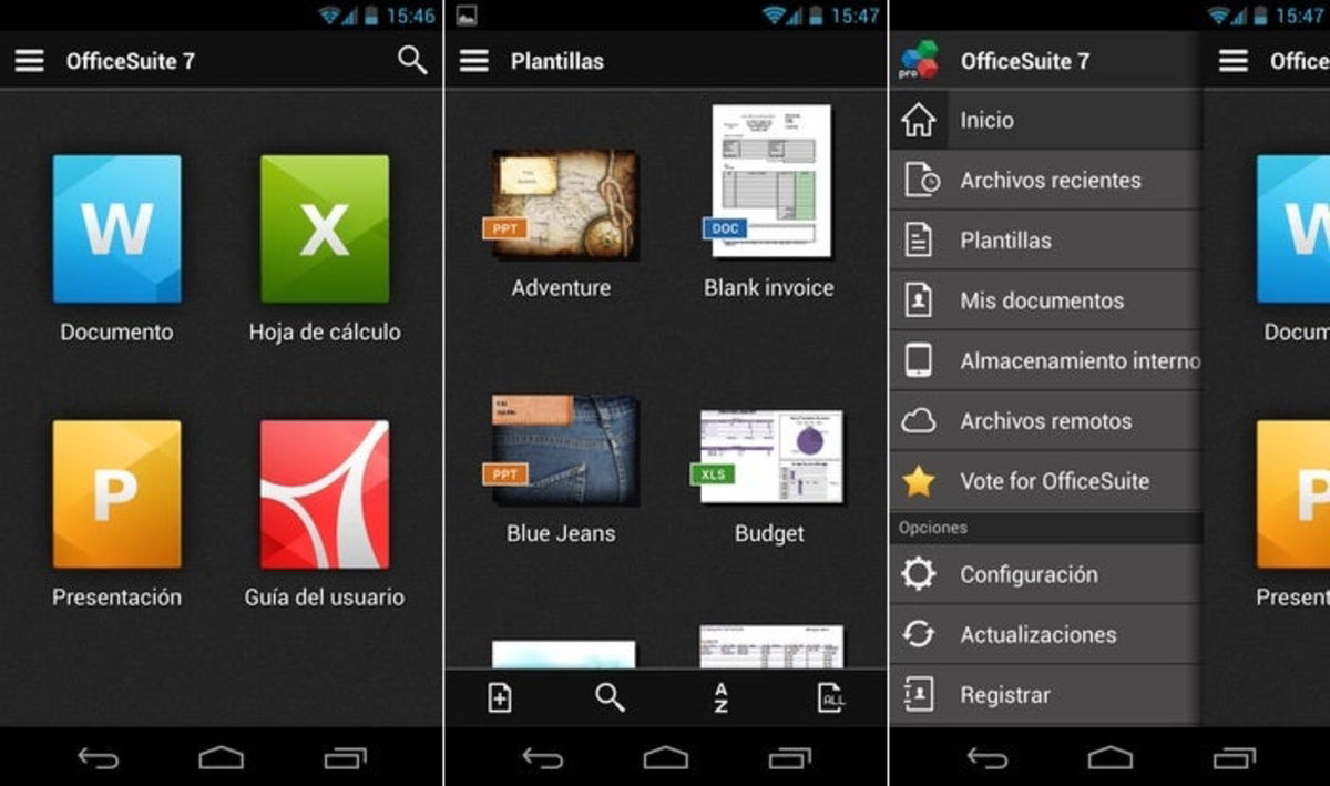 Capturas de pantalla OfficeSuite Pro 7