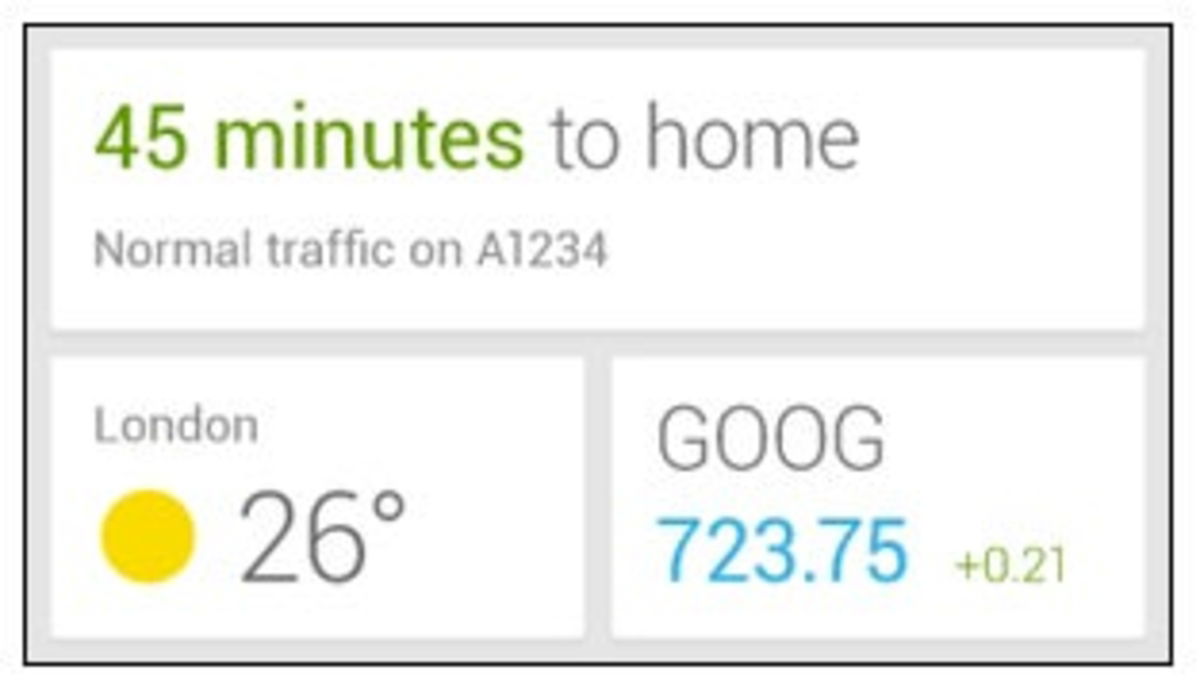 Posible wigdet de Google Now