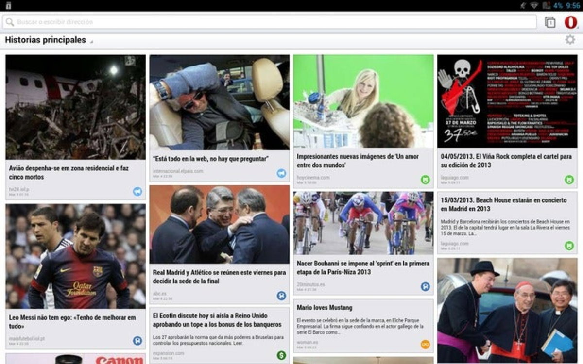 Captura de pantalla Opera Beta